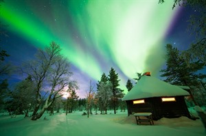 Northern Lights at the Wilderness Hotel Muotka, Lapland