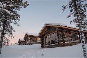 Panorama Log cabins at Wilderness Hotel Muotka, Lapland