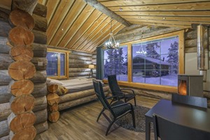 Panorama Log cabins at Wilderness Hotel Muotka, Lapland