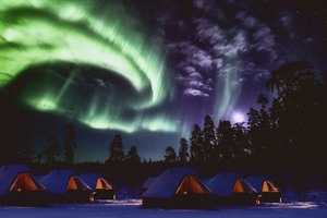 Northern Lights above the Northern Lights Village