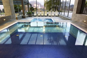 Indoor swimming pool at Rikli Balance Hotel
