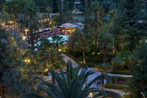 View of the gardens and pool