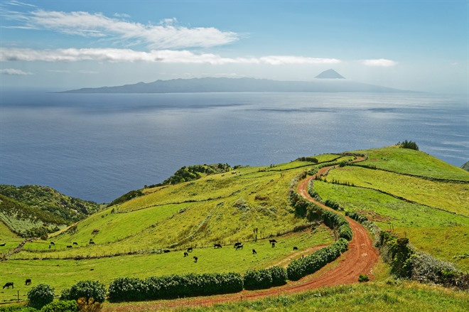 View for Sao Jorge across to Pico