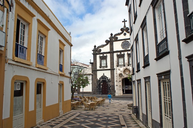 Old street in Ponta Delgada