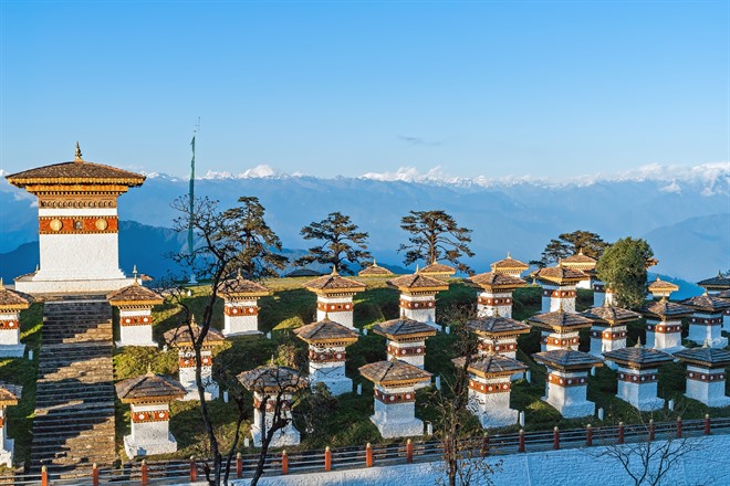 Dochula Pass with Himalaya in background, Bhutan