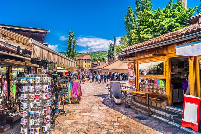 Market stalls in Bascarsija