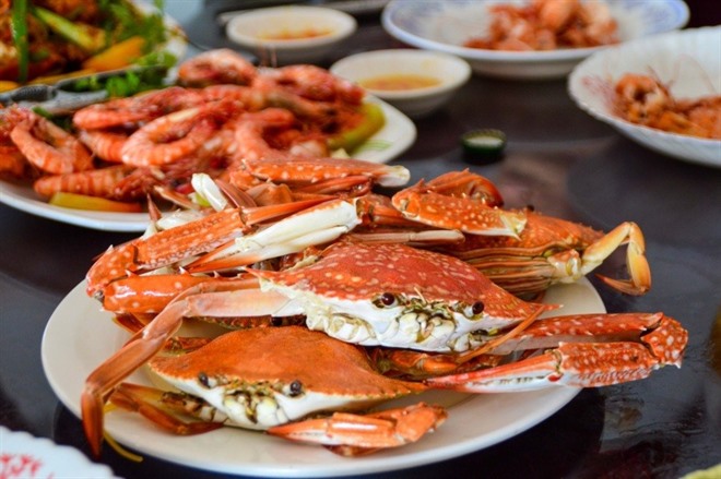 Stir-fried crab, which the coastal village Kep is famous for