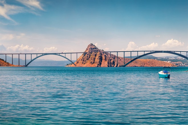 Bridge from Krk island to the mainland