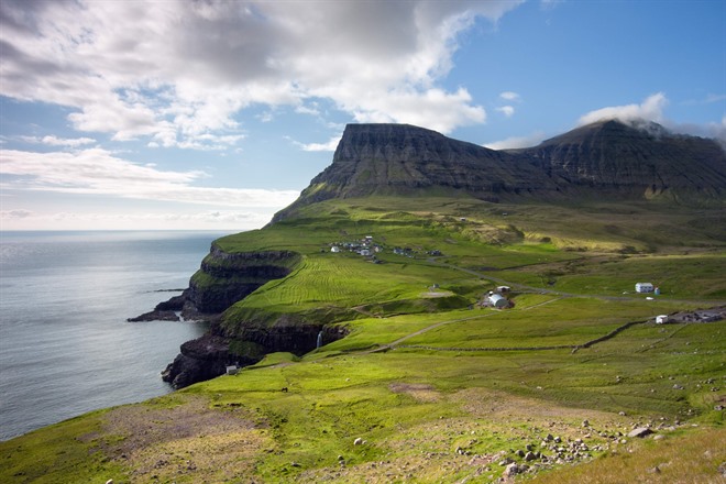 Remote village of Gasadalur - Faroe Islands