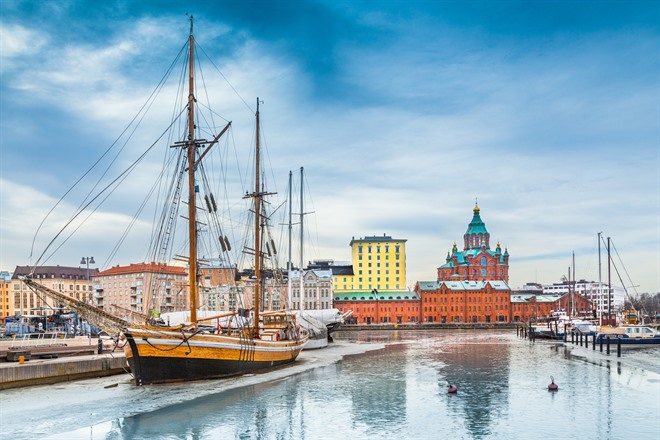 Helsinki's Old Port in Winter