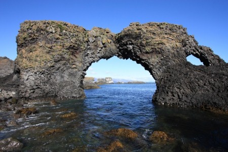 Natural rock gate in Arnarstapi - Iceland