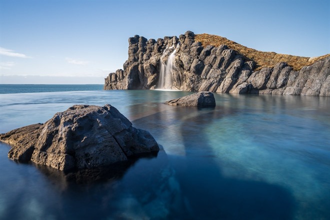 Heimaey cliffs in the Westman Islands - Iceland