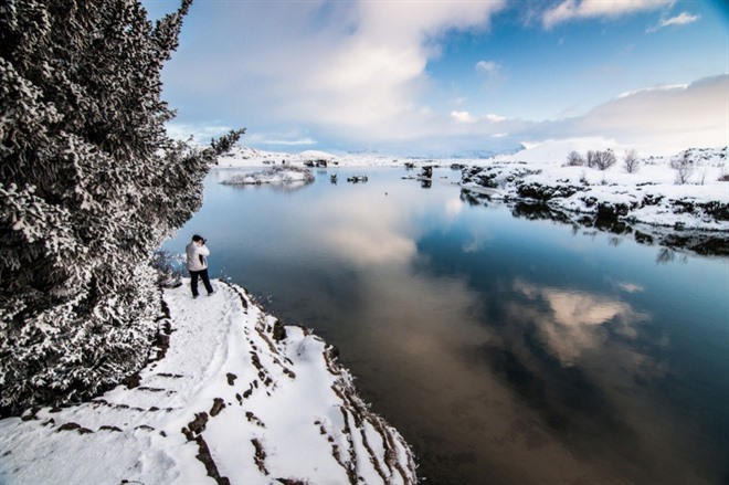 Lake Mývatn in winter - Iceland