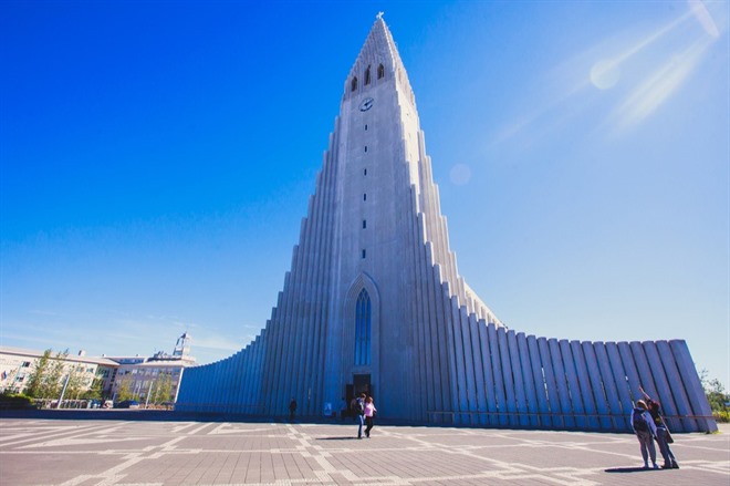 Hallgrímskirkja church in Reykjavík - Iceland