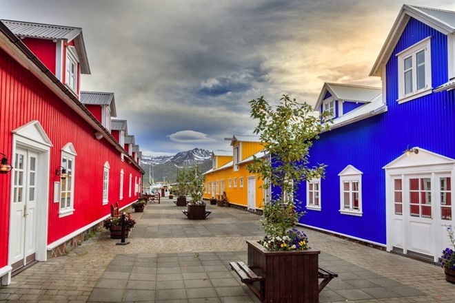 Colourful buildings of Siglufjordur
