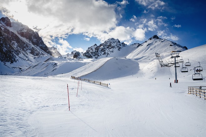 Ski slopes, Shymbulak, Kazakhstan
