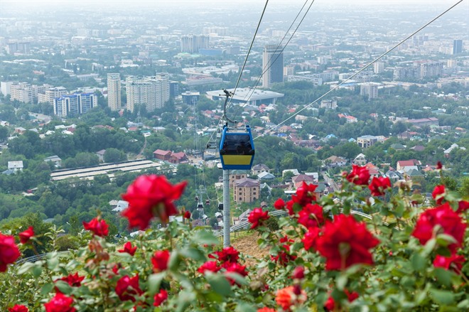 Cable car ride up Kok-Tobe Hill
