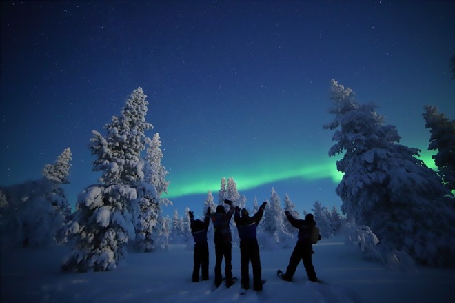 Aurora expedition with snowshoes - Lapland