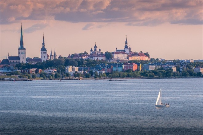 View of Tallinn from the sea