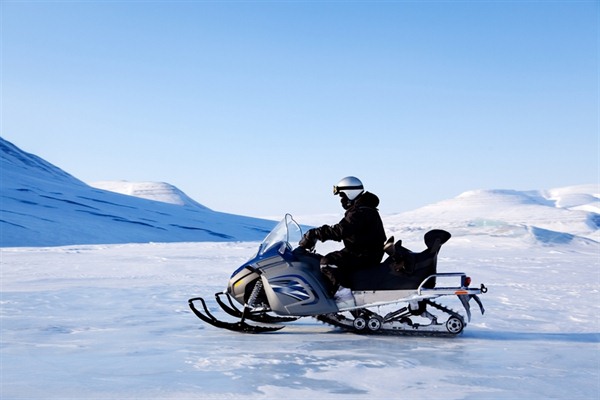 Snowmobiling on Svalbard