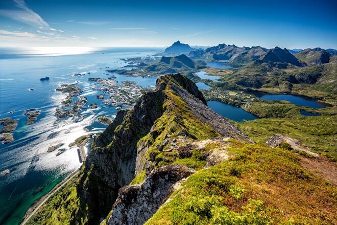 Aerial View of Svolvaer, Lofoten Islands
