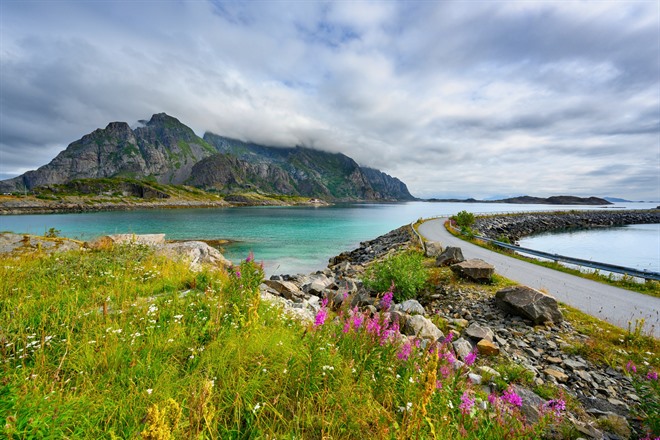 Road in the Lofoten Islands