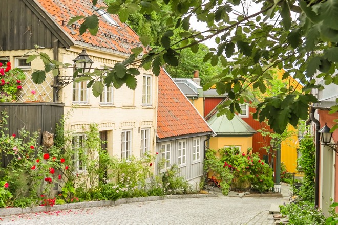 Damstredet, a residential area of Oslo