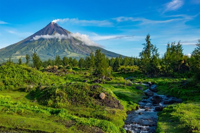 Mayon Volcano is an active stratovolcano in the province of Albay in Bicol Region