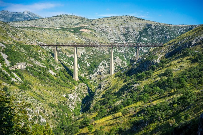 Scenery along the route to Montenegro