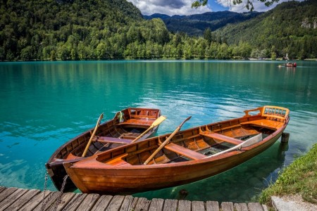 Pletna boat on Lake Bled