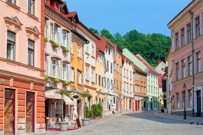 Cobbled streets of Ljubljana