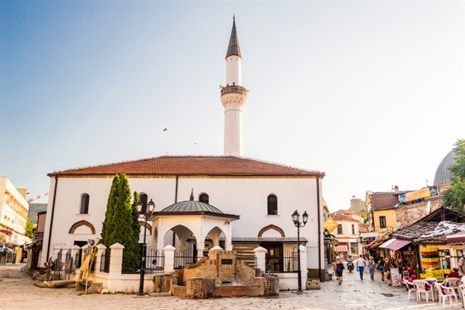 Murat Pasha Mosque located in the Old Bazaar of Skopje
