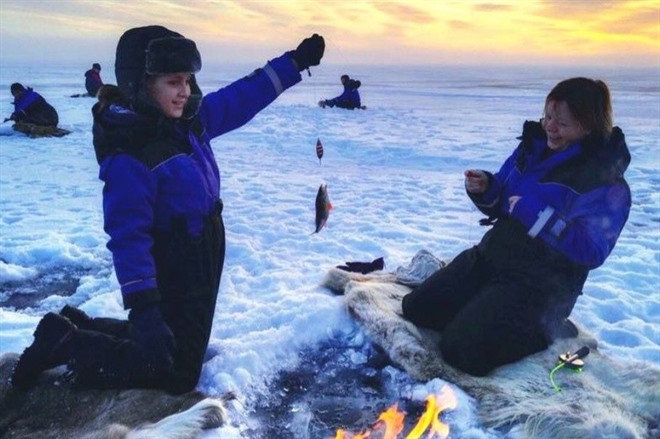Ice Fishing at  Brändön Lodge