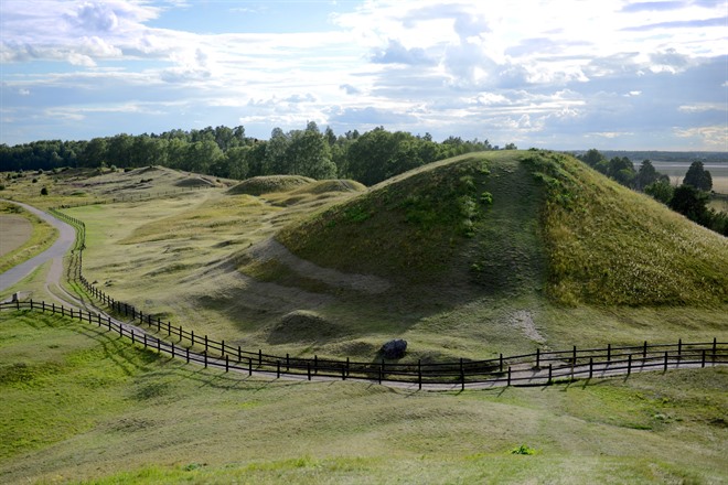 Viking burial mounds in Gamla Uppsala