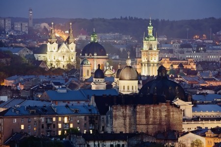Lviv at night
