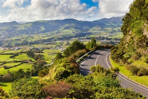 The open road on São Miguel Island