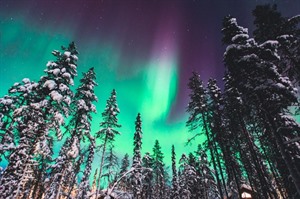 Northern lights over Kiruna