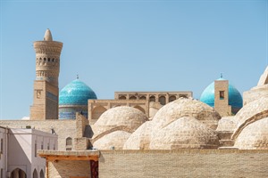 Trading Dome Toqi Zargaron and dome of the Mir-i-Arab Madrasa in Bukh