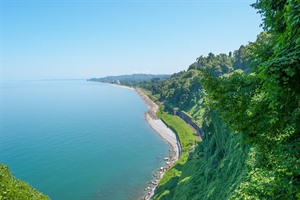 View of the sea coast from the mountain - Georgia