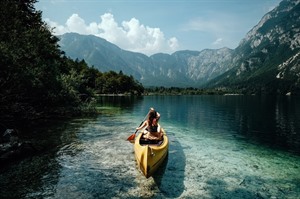 Kayaking on Lake Bohinj