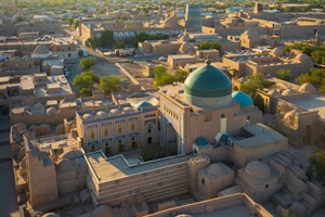 Khiva, Uzbekistan, the old town aerial view