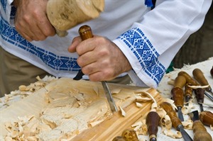 Woodwork in Viscri Village