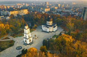 View of Cathedral Square in Chisinau