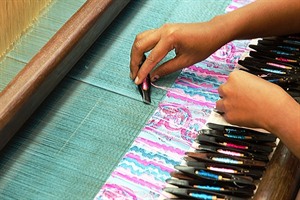 Traditional weaving, Inle Lake, Burma