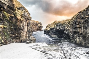 Gjógv natural harbour, the Faroe Islands