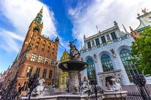 Neptune fountain. Gdansk