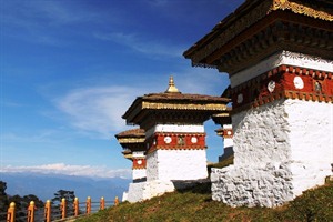 Chortens on the Dochula Pass, Bhutan