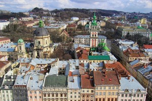 View of Lviv rooftops