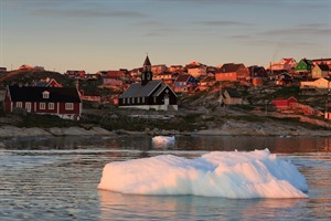 A view of Ilulissat from the bay