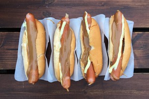 Traditional Icelandic hot dogs